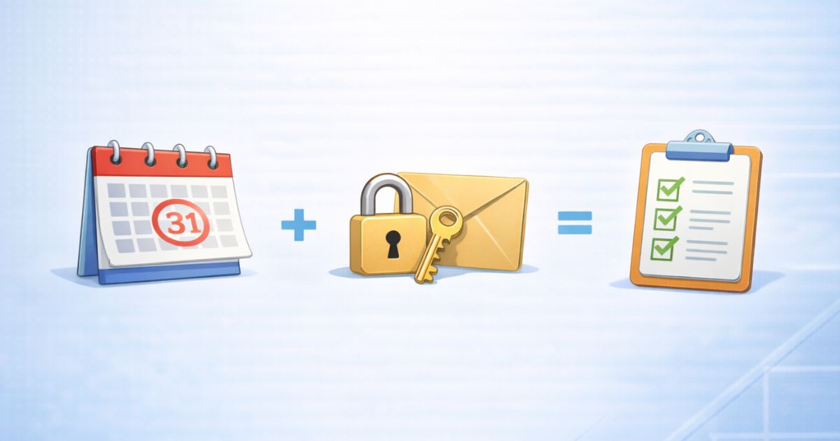 ハローストレージの解約期限と鍵返却のチェックポイントを示すイメージ