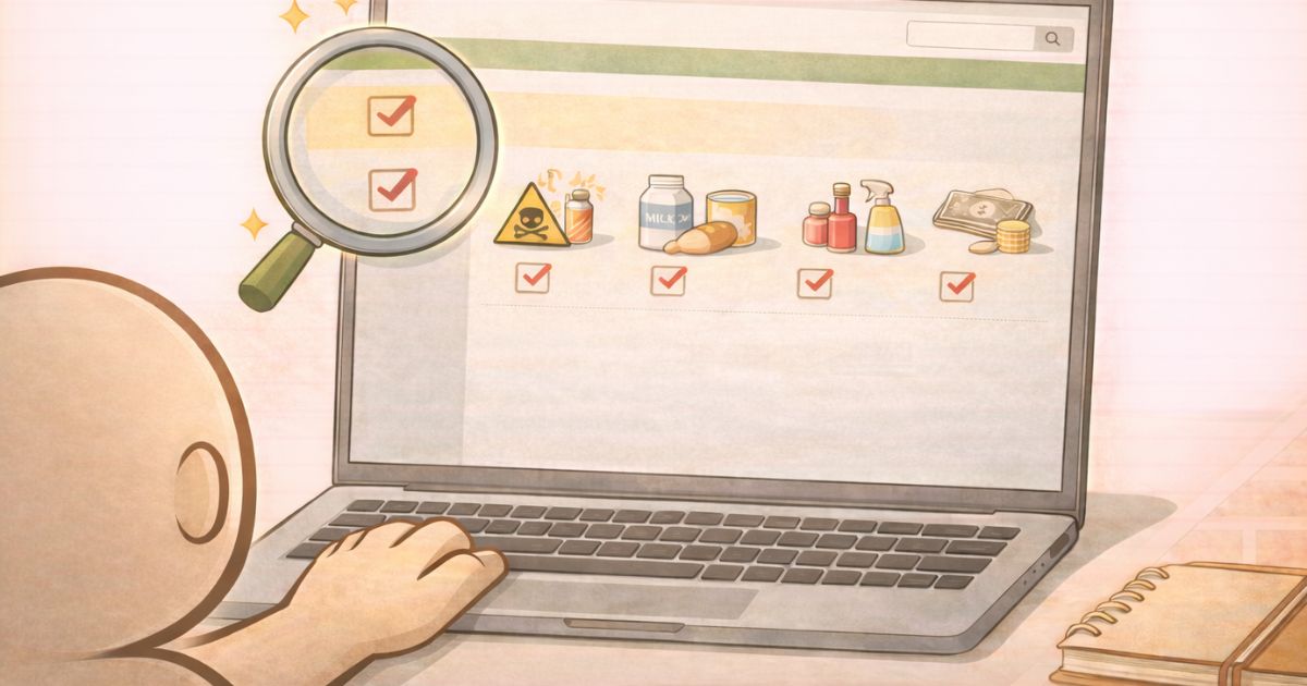 minikura公式サイトで預けられないものを確認しているイメージ