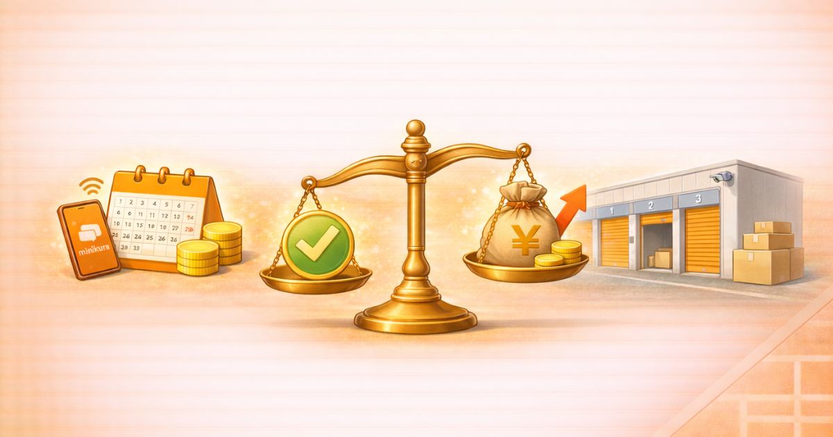 minikuraの料金を相場と比較するイメージ