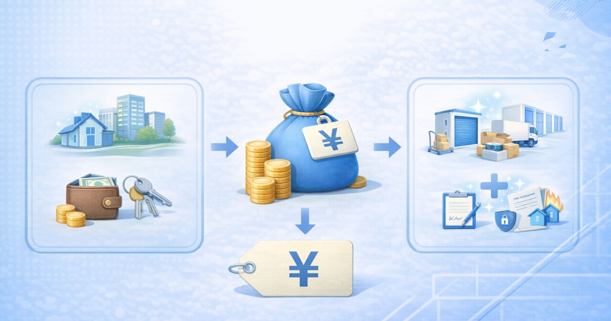 ハローストレージの管理費やオプション費用のイメージ図