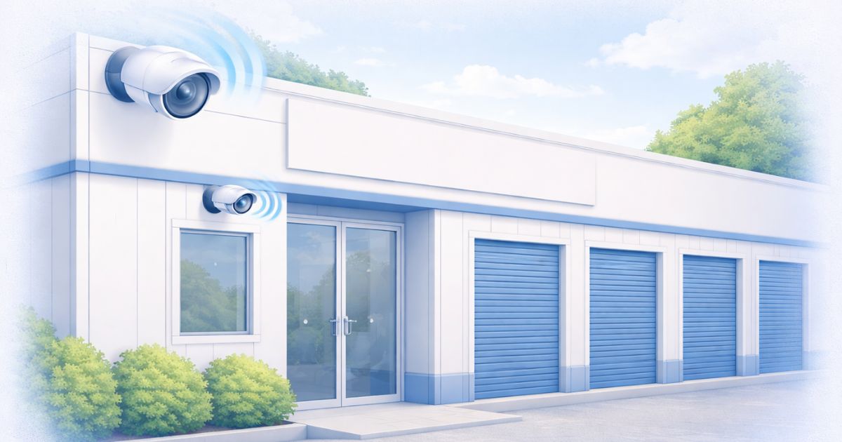 トランクルームの防犯カメラや施錠設備のイメージ