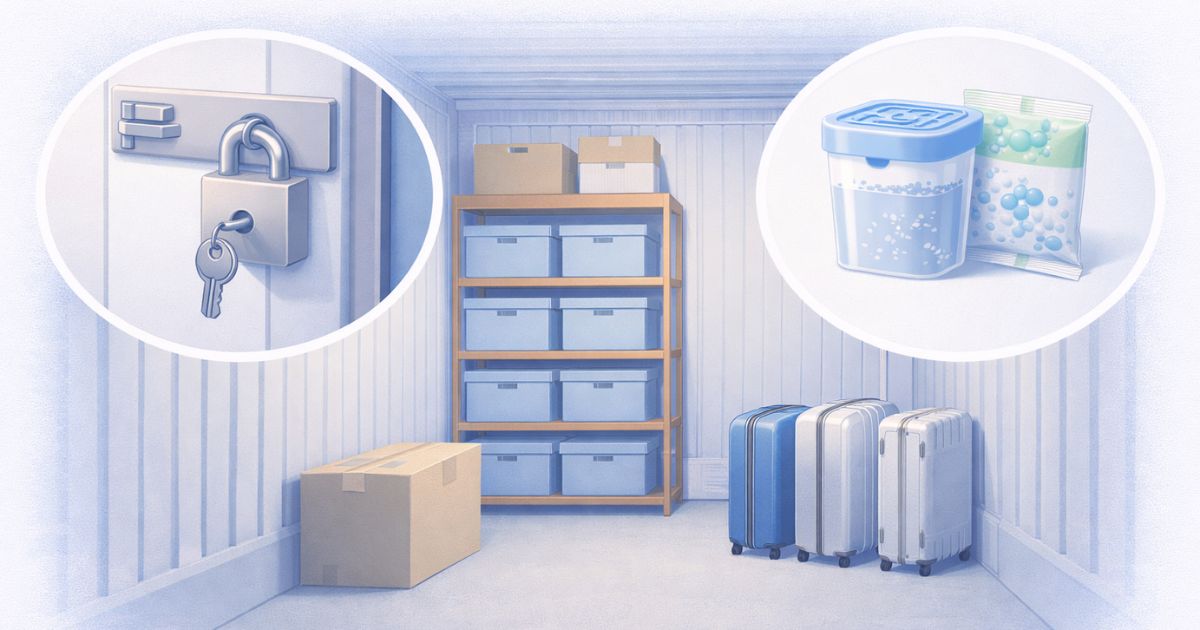 トランクルームの鍵や防犯対策のイメージ