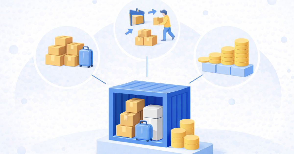 トランクルームのサイズ選びのポイントまとめイメージ