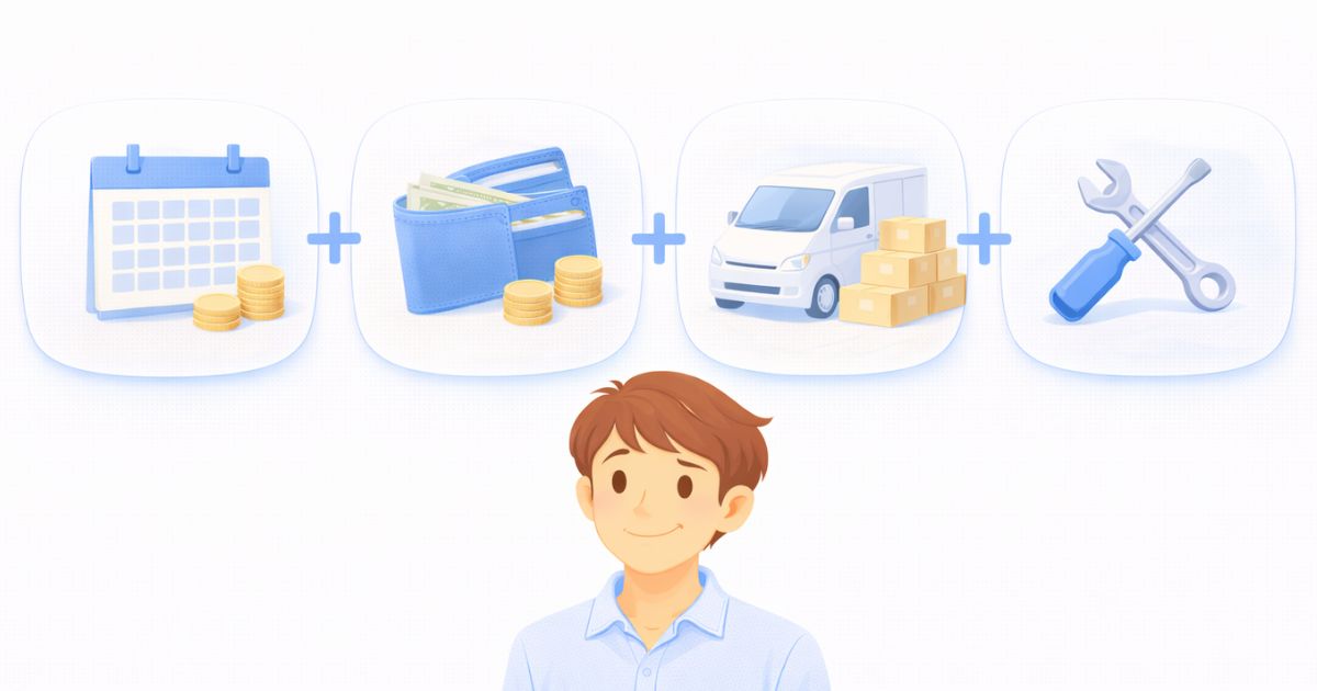 トランクルームの初期費用の内訳イメージ