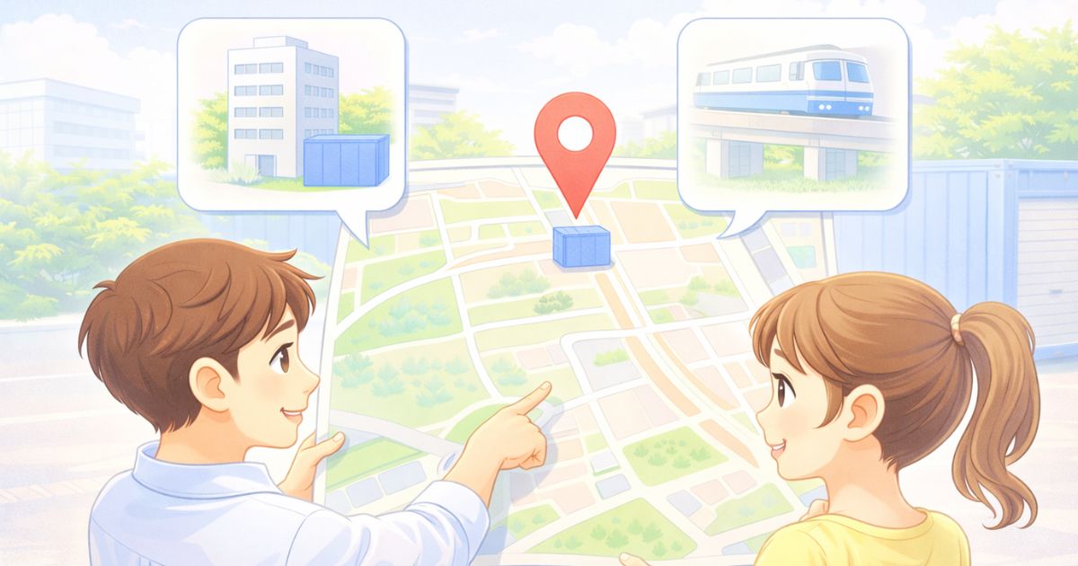 屋外型トランクルームの選び方やチェックポイントのイメージ