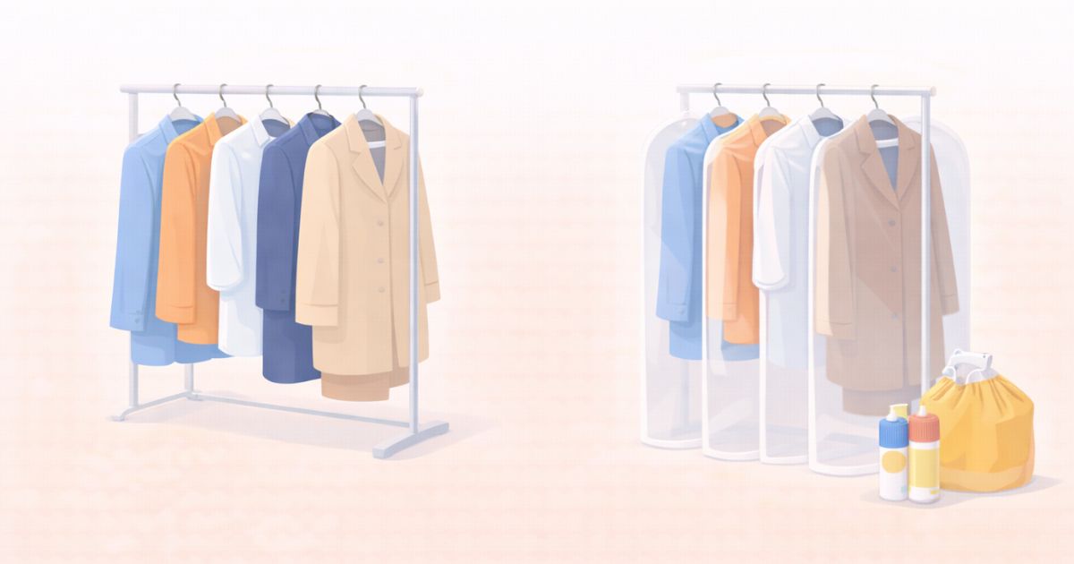 minikuraのクローゼットプランとクリーニングパックの違いイメージ