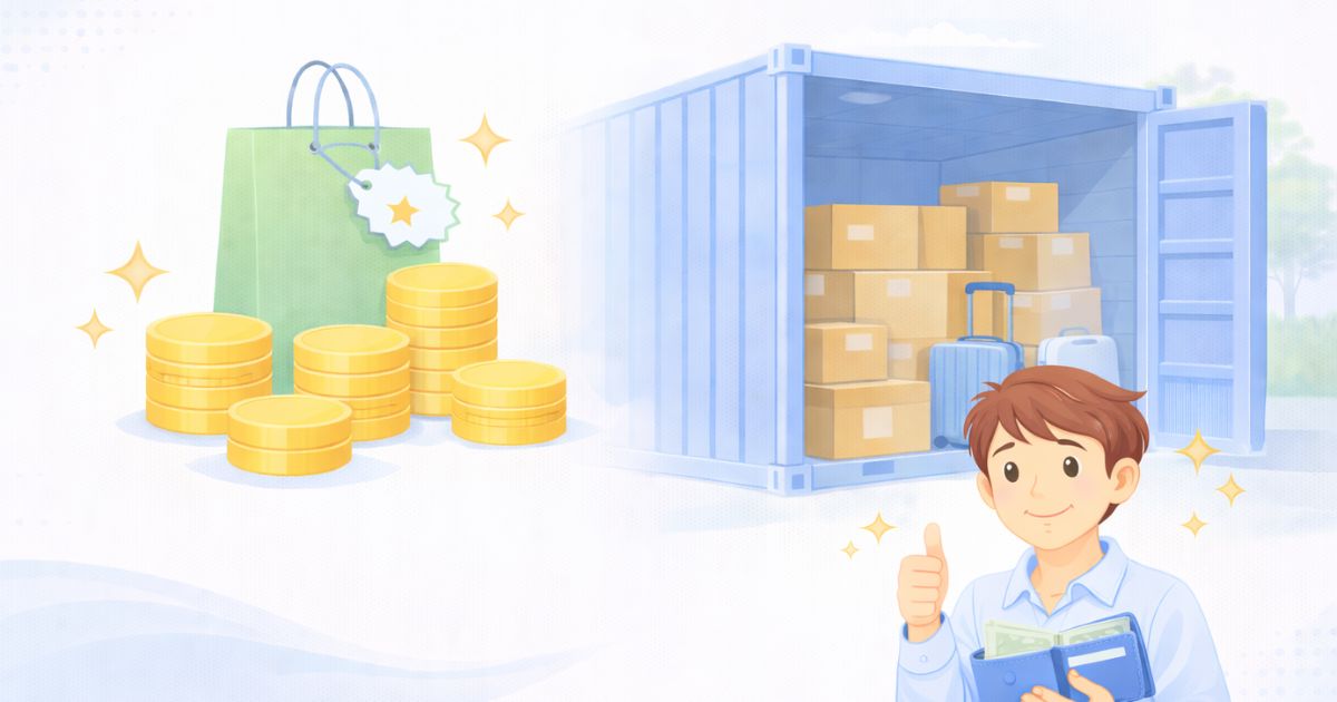 トランクルームの初期費用を抑えるイメージ