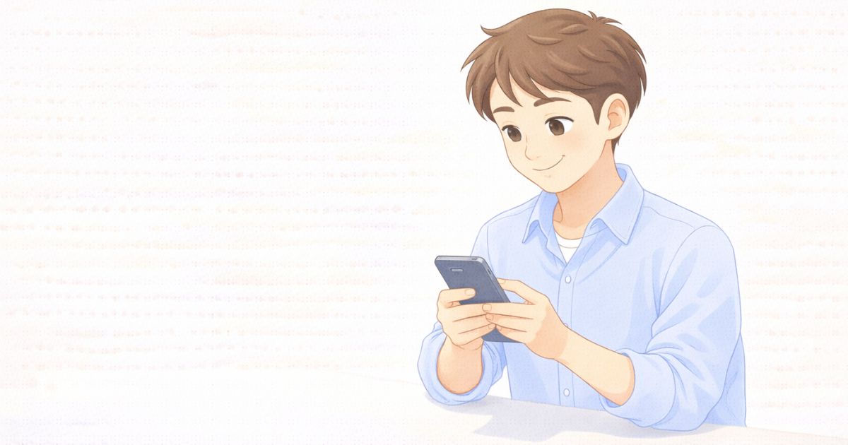 スマホやパソコンでトランクルームの申し込みをしている様子