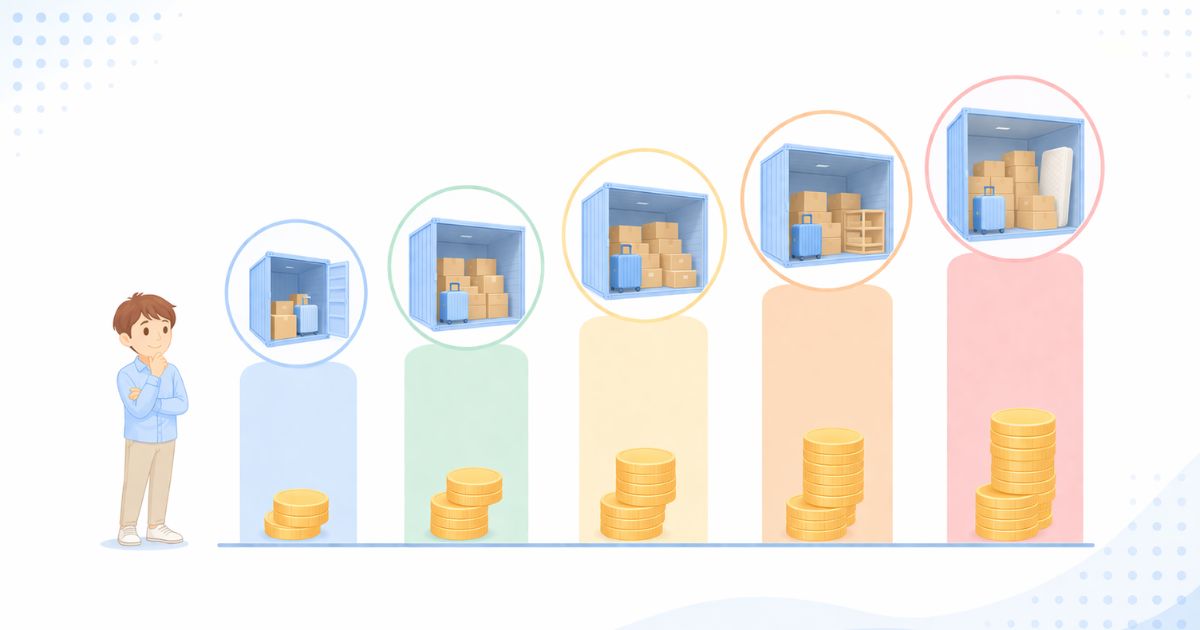 トランクルームの初期費用の相場イメージ