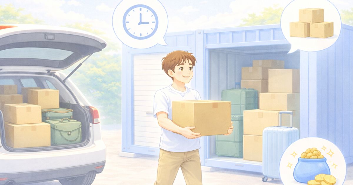 屋外型トランクルームのメリットや使いやすさのイメージ