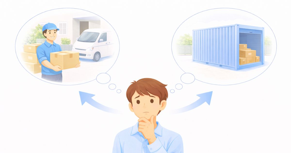 トランクルームを比較して選んでいるイメージ